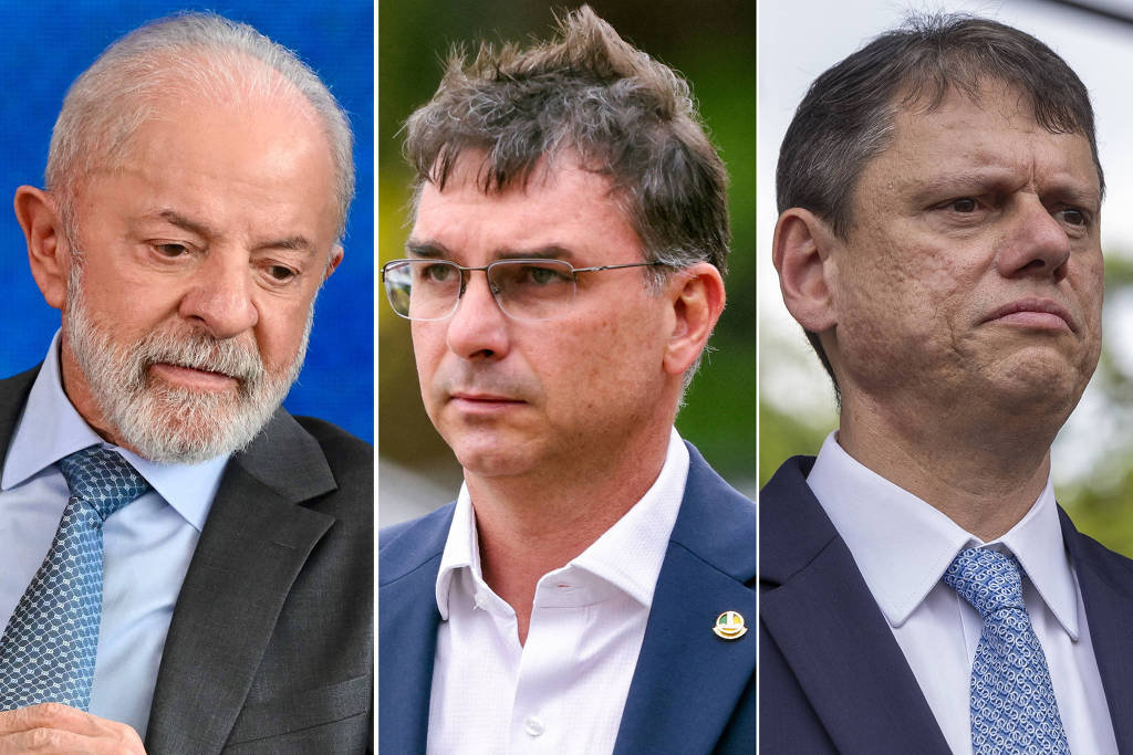 Datafolha: Lula bate Fl�vio Bolsonaro por 15 pontos e Tarc�sio por 5 no 2� turno
