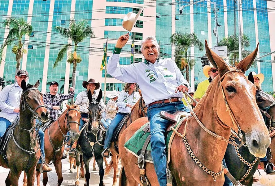 Entrada de Caiado na corrida presidencial atrai o agroneg�cio e esfria ades�o a Fl�vio Bolsonaro
